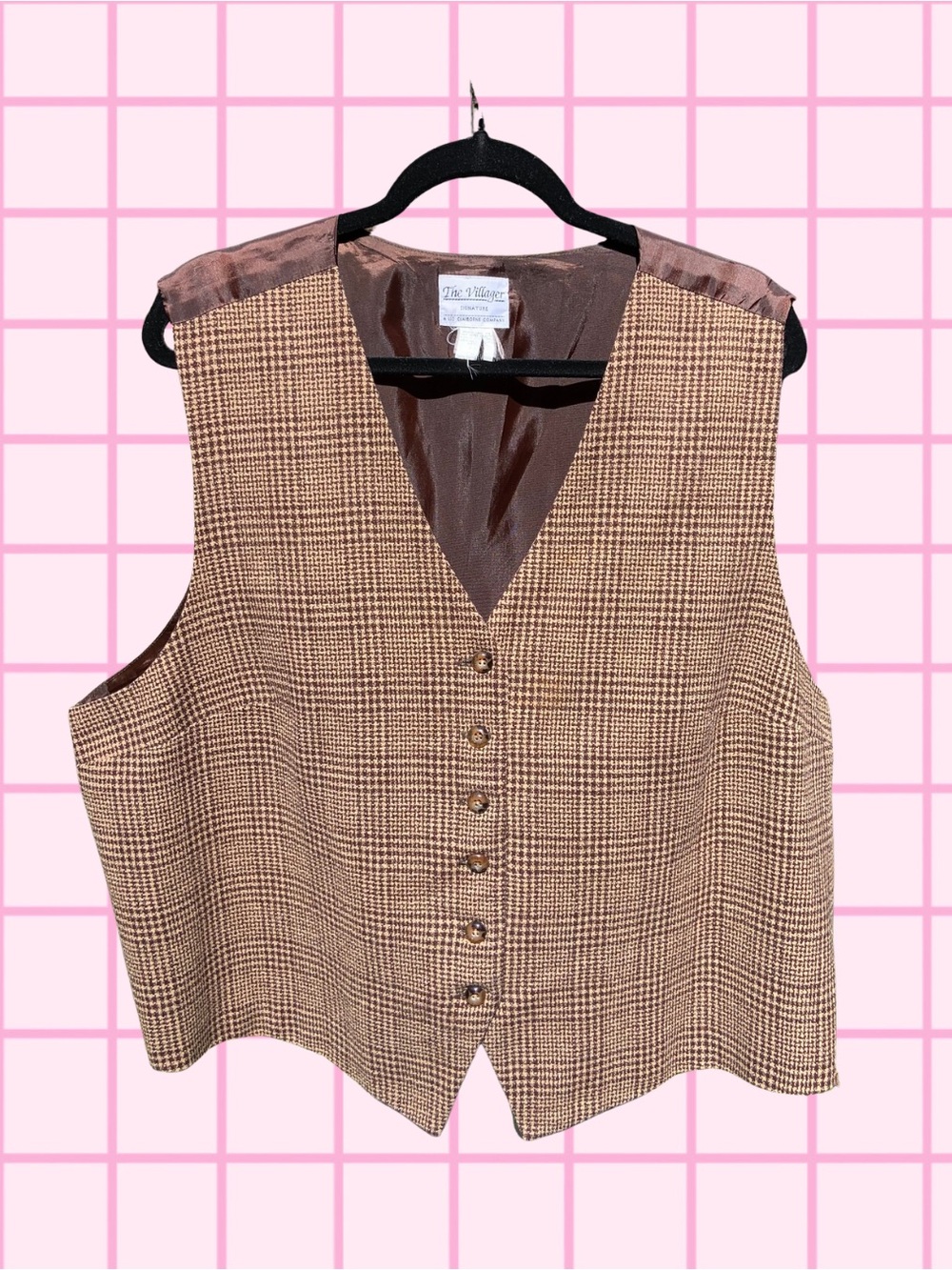 Plus Size Vintage Liz Claiborne Wool Blend Tweed Vest - Women’s Size 22